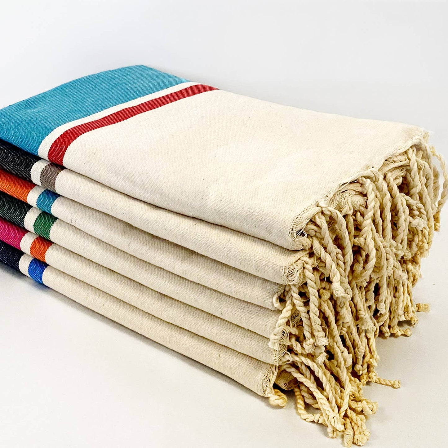 Traditional flat fouta Hélios 100x200: Chocolate