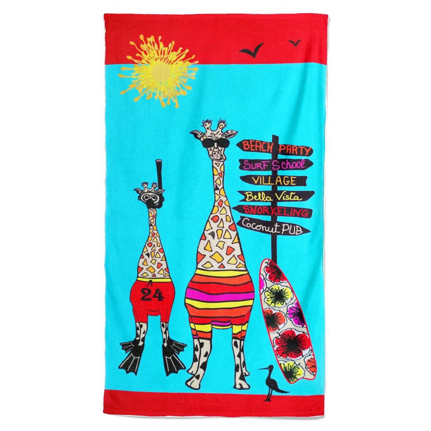 Kid's beach towel "GIRAFE" microfiber