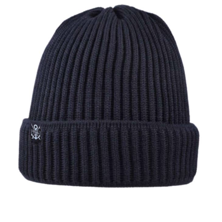 Bonnet 100% Laine MERINOS fabriqué en Allemagne - Noir