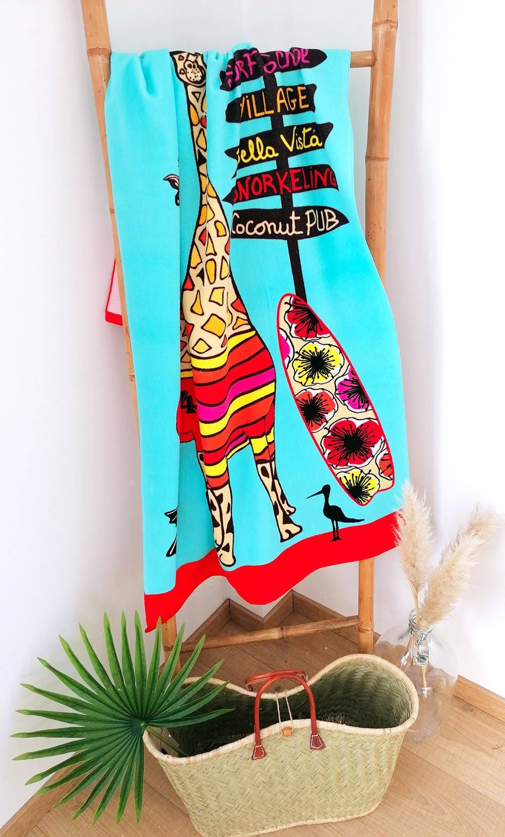 Kid's beach towel "GIRAFE" microfiber
