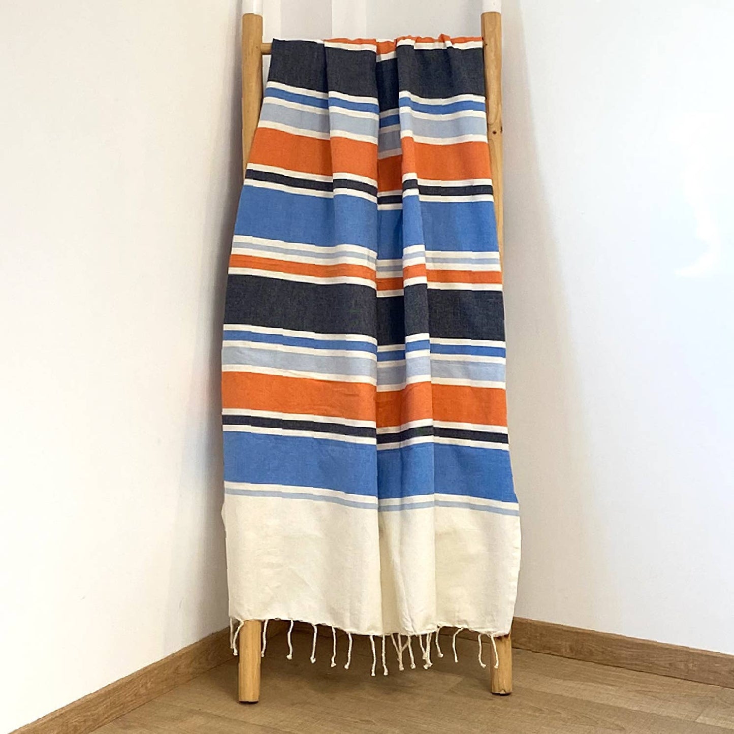 Traditional flat fouta Hélios 100x200: Chocolate