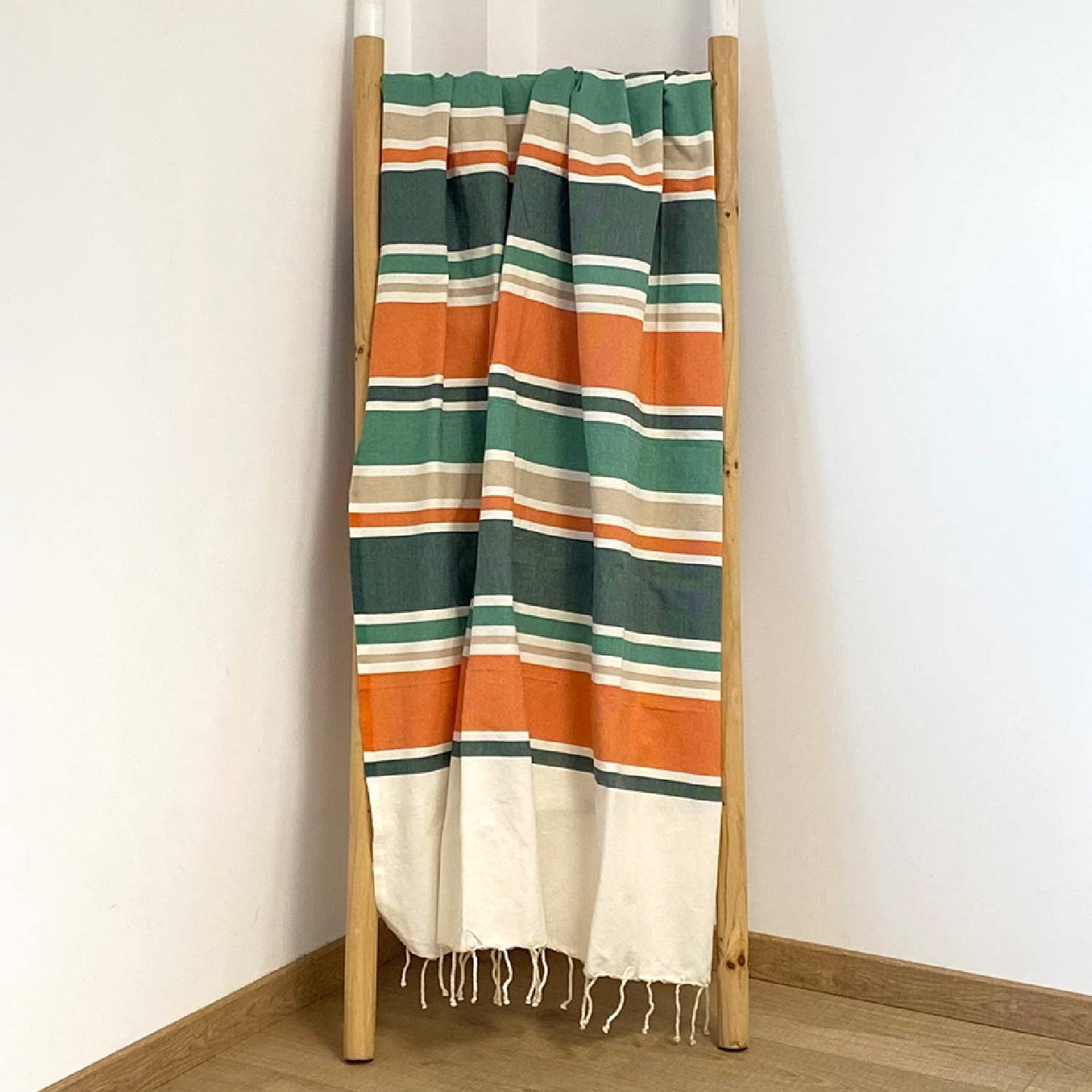 Traditional flat fouta Hélios 100x200: Chocolate