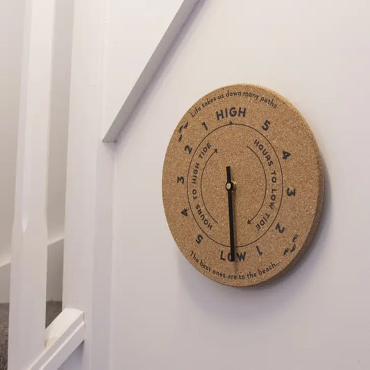 HORLOGE A MAREES en liege "beach"