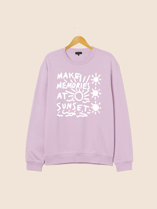 SUNSET LOVERS SWEATSHIRT: Light pink / XS