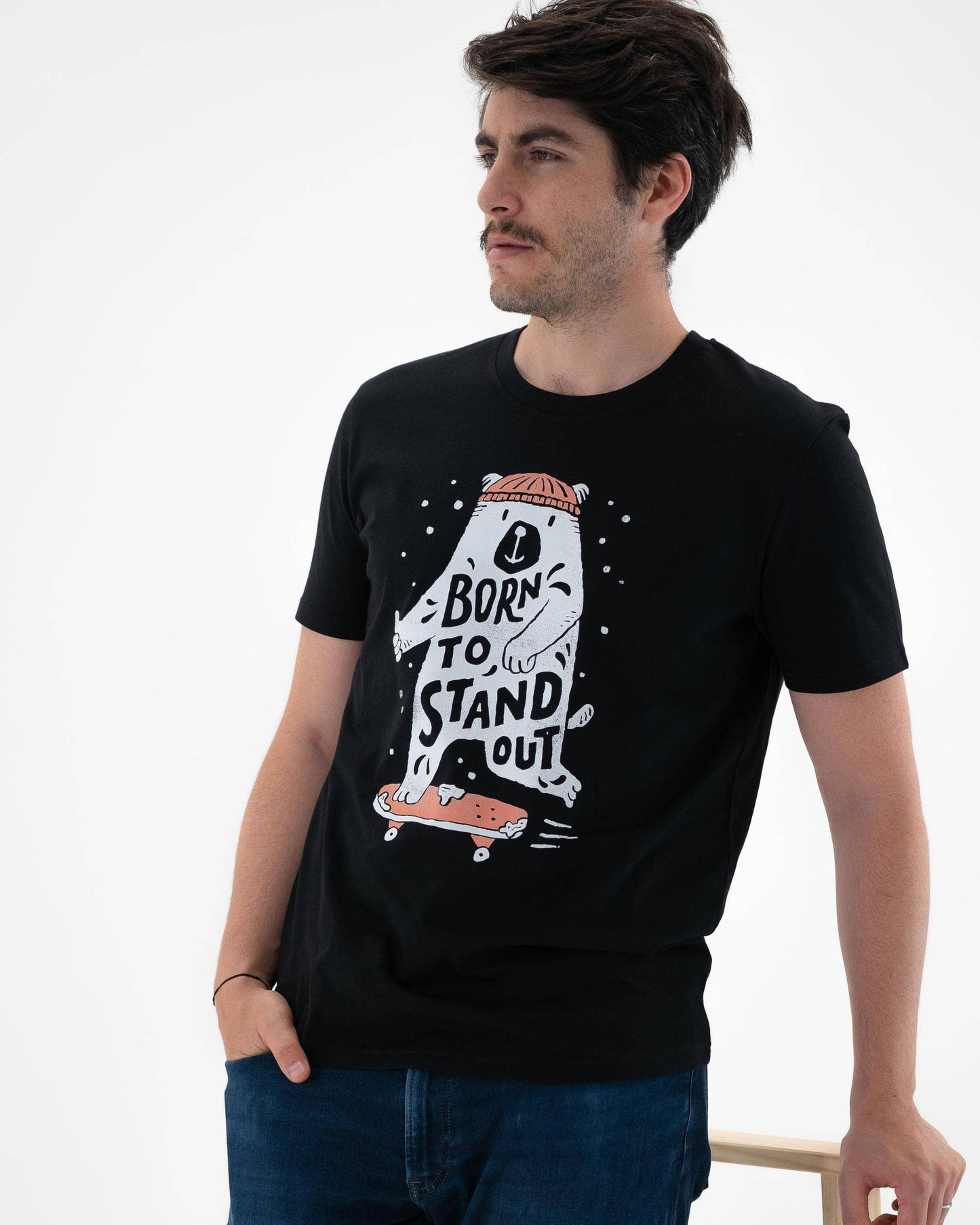 Born To Stand Out Tee - Skateboard Graphic Tee: XXL