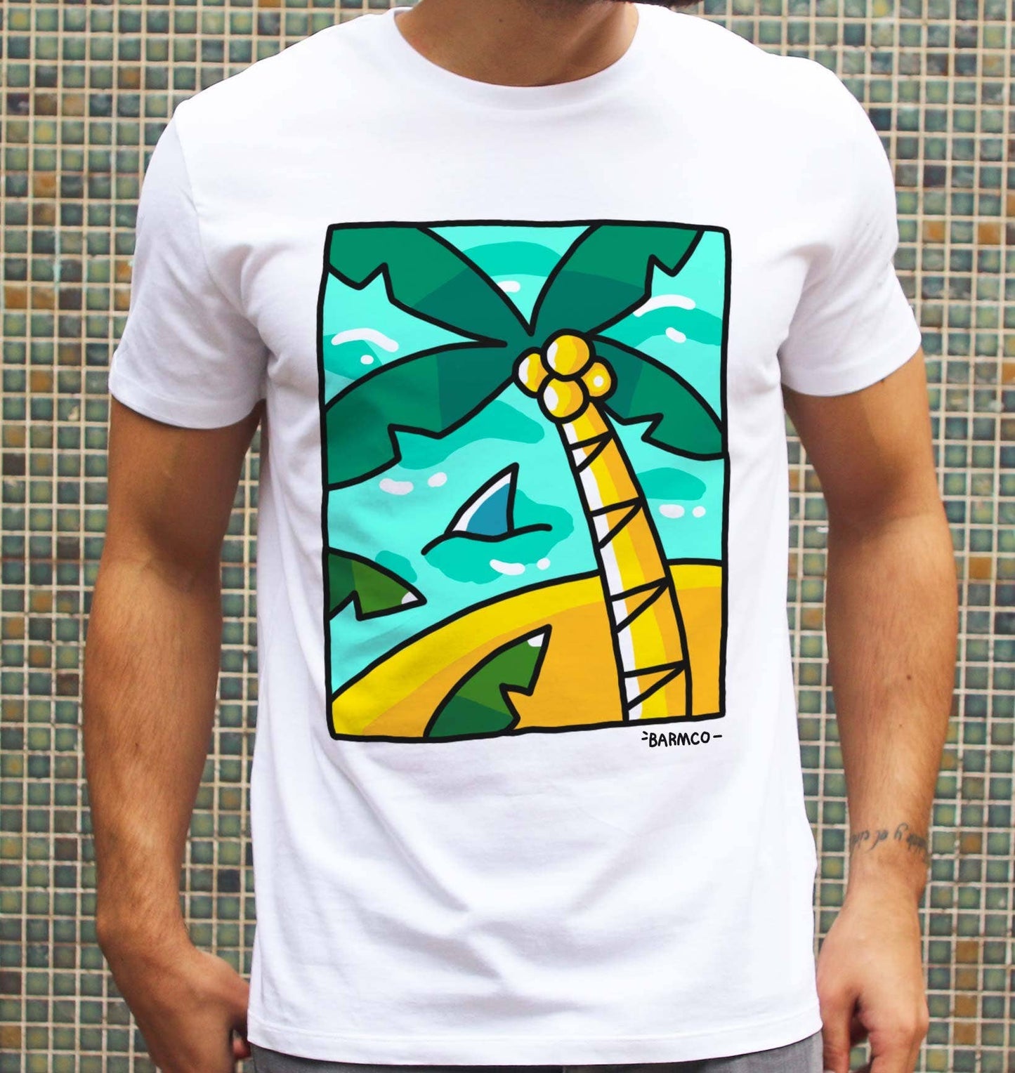 Beach T-shirt - Summer at the beach graphic tee shirt: XS