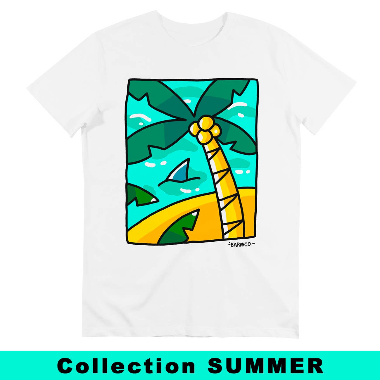 Beach T-shirt - Summer at the beach graphic tee shirt: XL