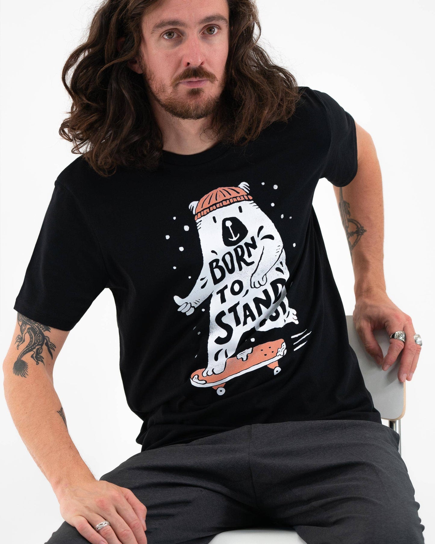 Born To Stand Out Tee - Skateboard Graphic Tee: XS