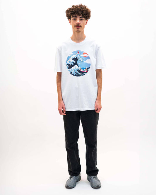 Ponyo Wave Tshirt - Japanese Anime Graphic T-Shirt: L
