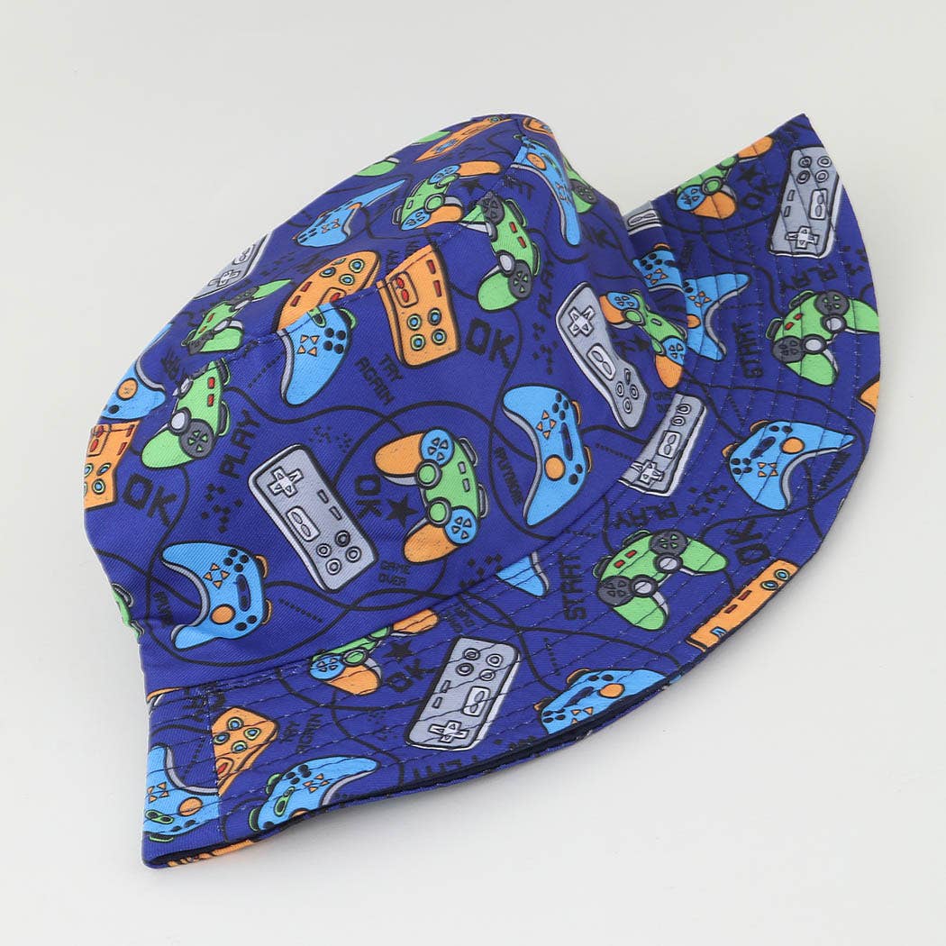 KIDS Game Controller Bucket Hat: Blue