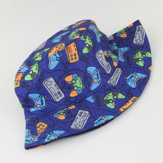 KIDS Game Controller Bucket Hat: Blue
