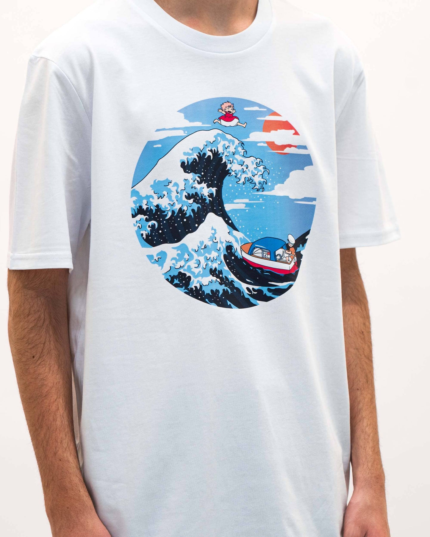 Ponyo Wave Tshirt - Japanese Anime Graphic T-Shirt: XL