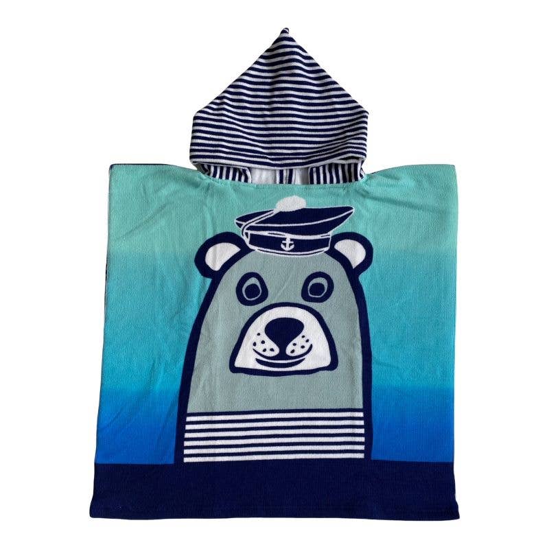 Polyester Microfiber Printed Pattern Teddy Kids Poncho