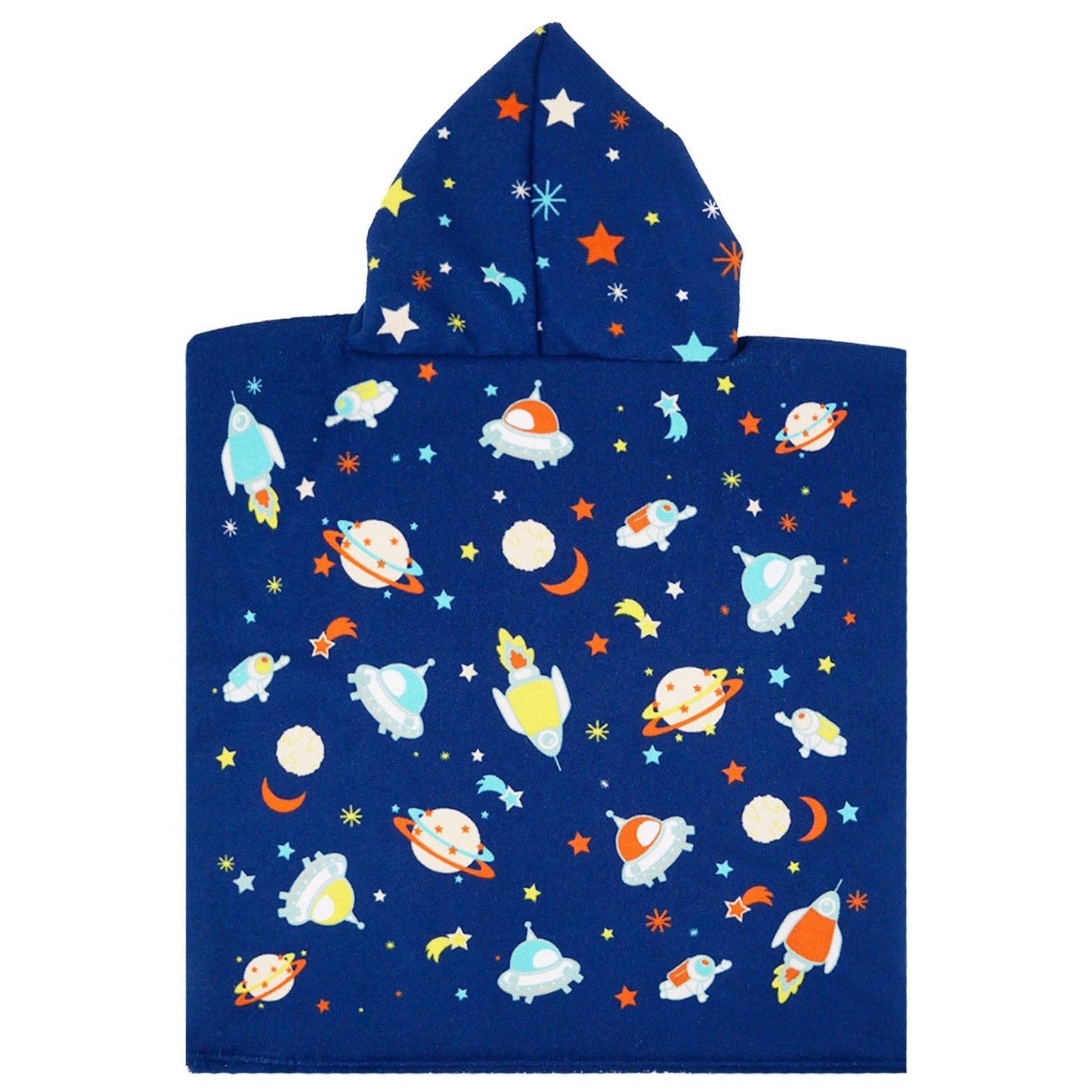Kids poncho microfiber Blue 60x60 250g/m² - Poncho Galaxy