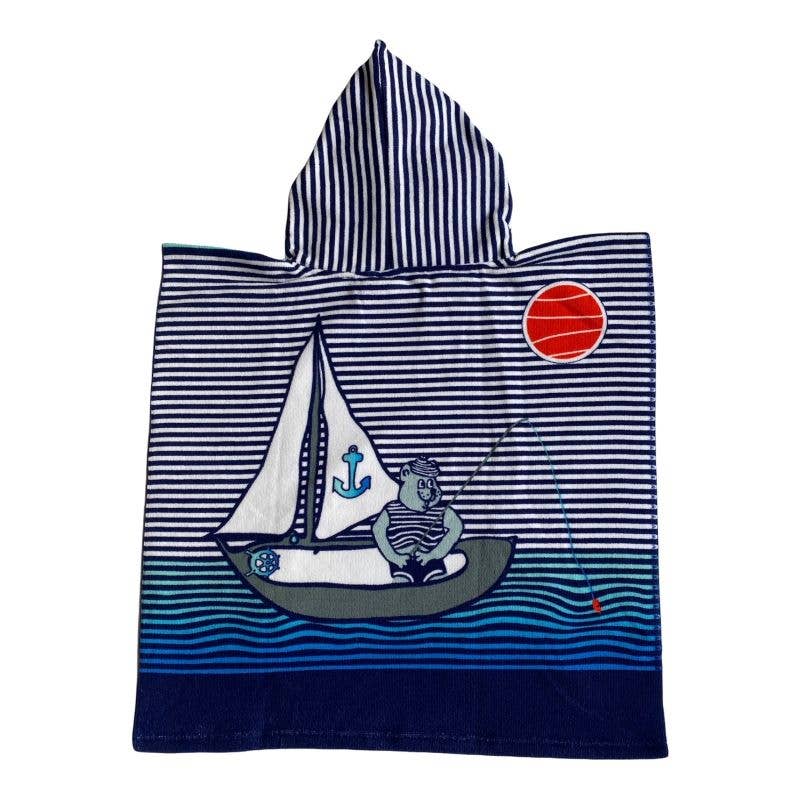 Polyester Microfiber Printed Pattern Teddy Kids Poncho