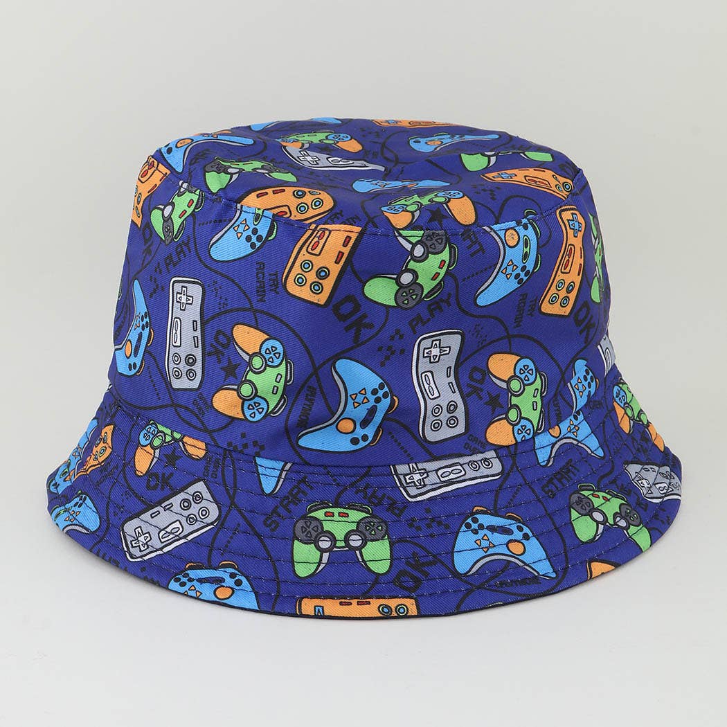 KIDS Game Controller Bucket Hat: Blue