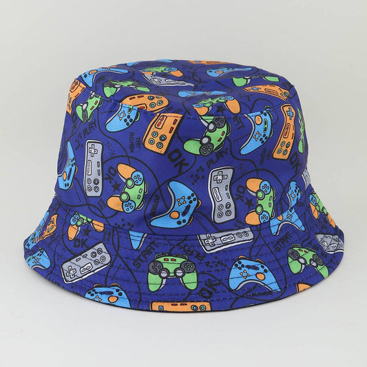 KIDS Game Controller Bucket Hat: Blue