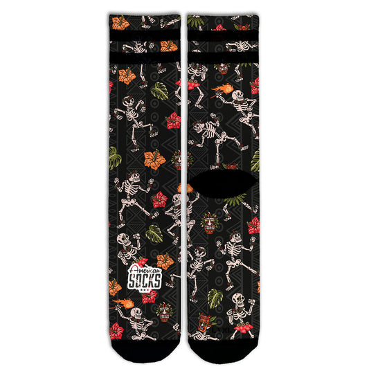 Chaussettes AMERICAN SOCKS - Dancing Skeletons  - Mid High